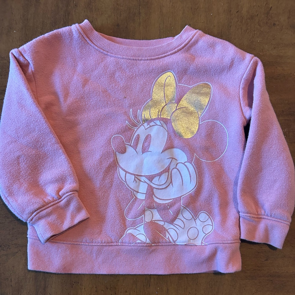 Disney Pink Sweatshirt with Gold Logo